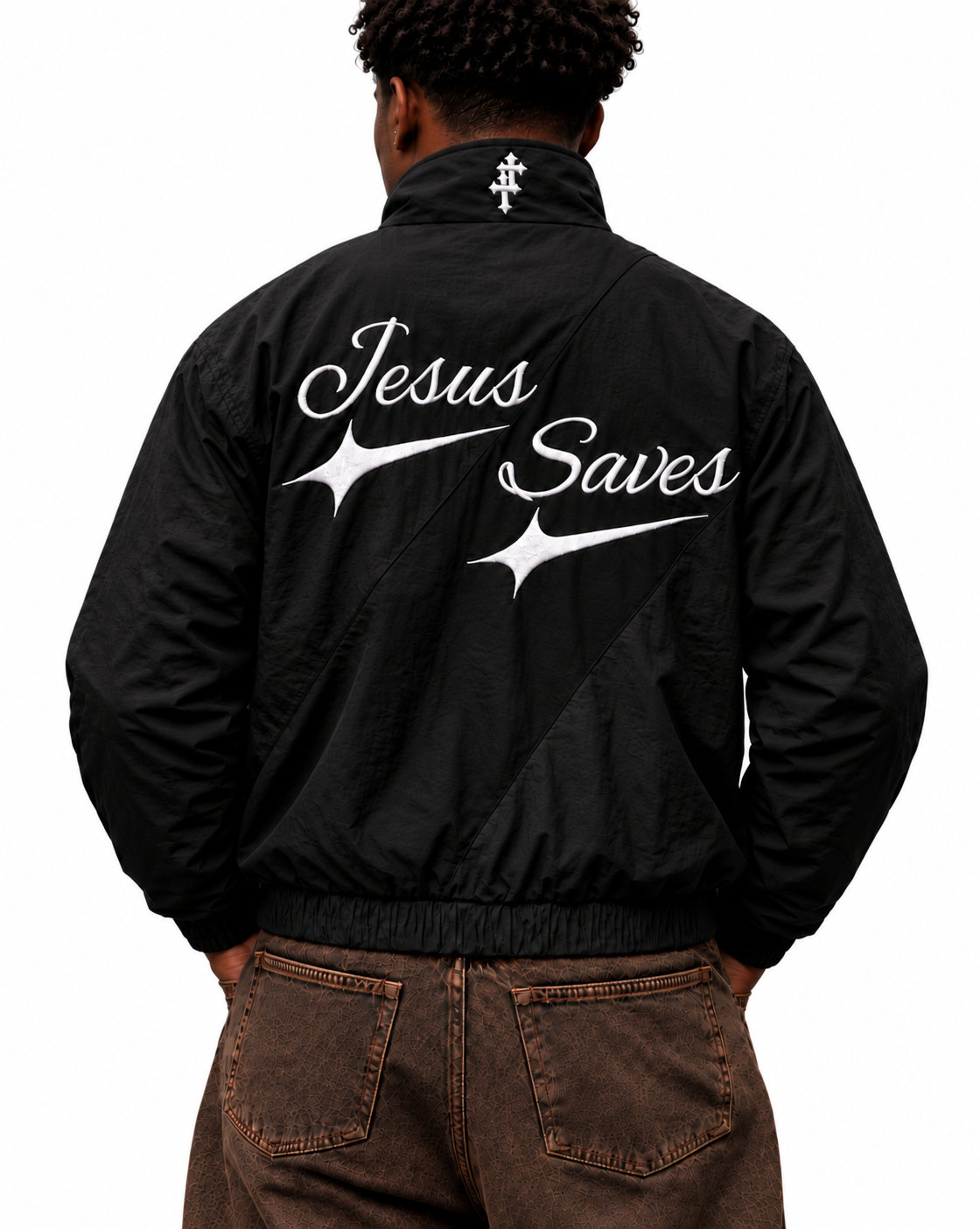 "Jesus Saves" Windbreaker