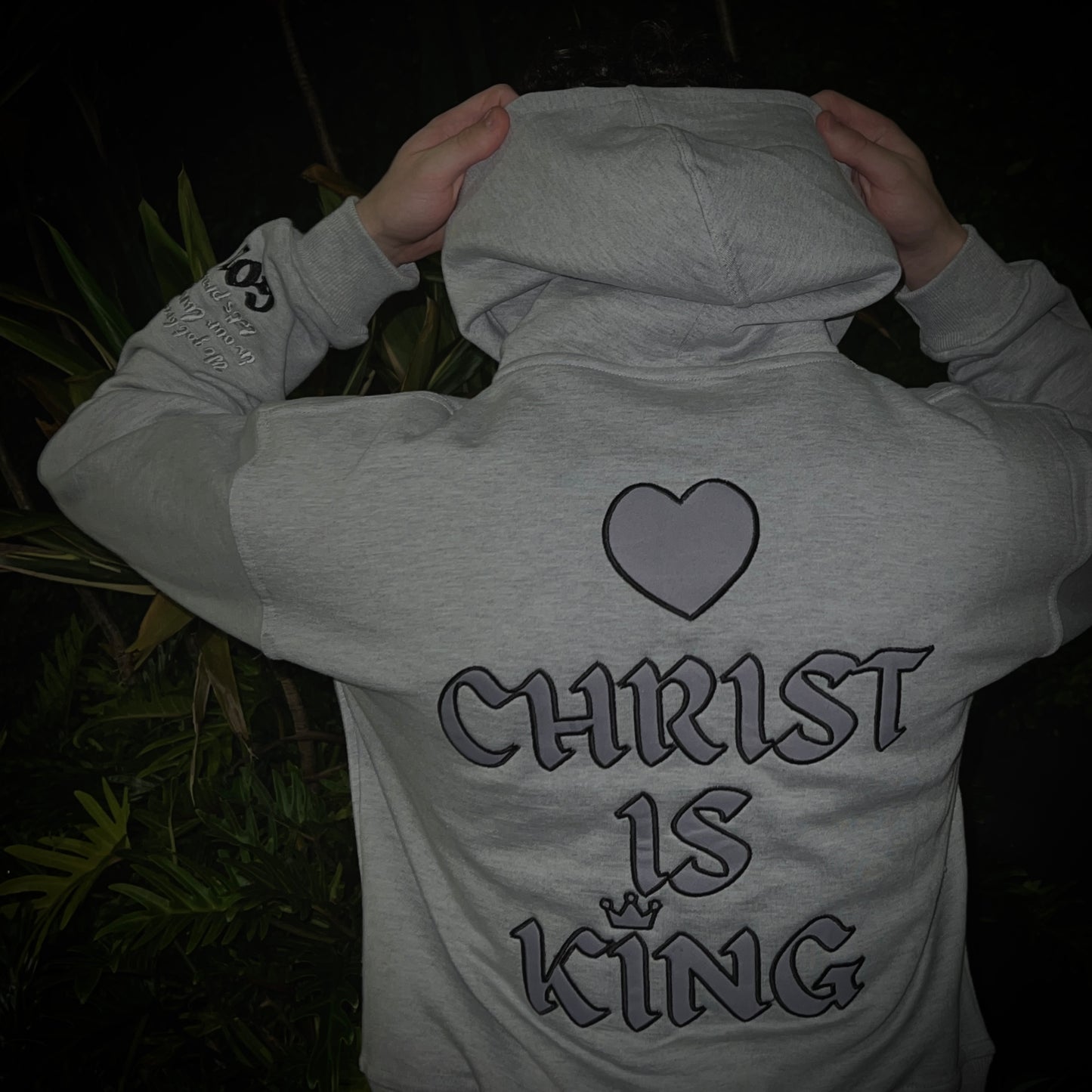 Gray "Christ is King" Hoodie