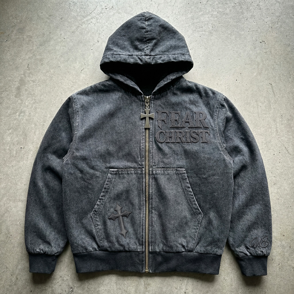 "FEAR CHRIST" DENIM JACKET