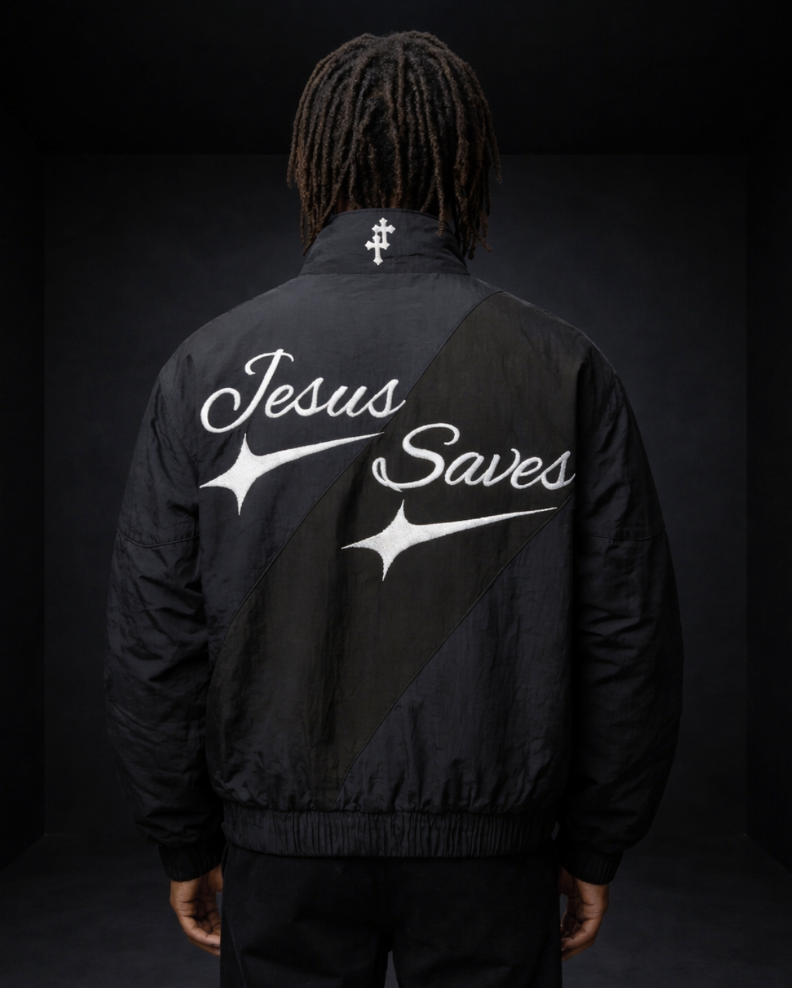 "Jesus Saves" Windbreaker