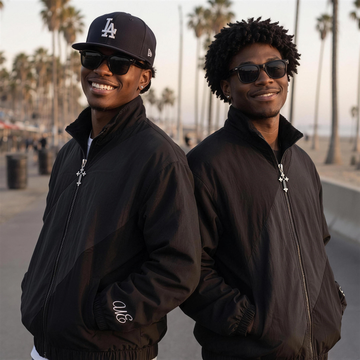 Universal Echo Jesus Saves windbreakers styled together outdoors